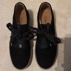 Gabor Women's Black Lace-Up Sneakers